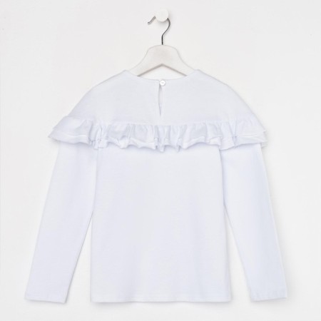 School blouse for a girl, white color, height 122 cm-5