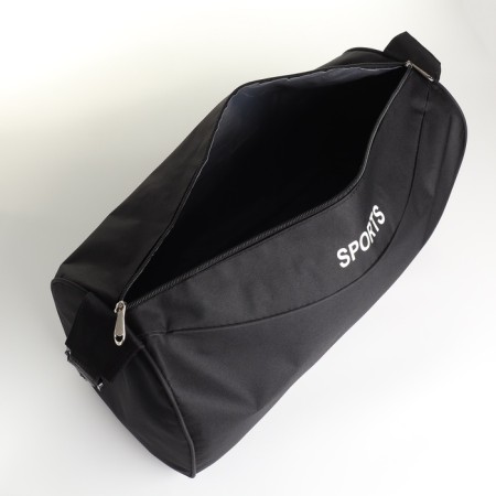Sports bag with lightning, long belt, black color-3