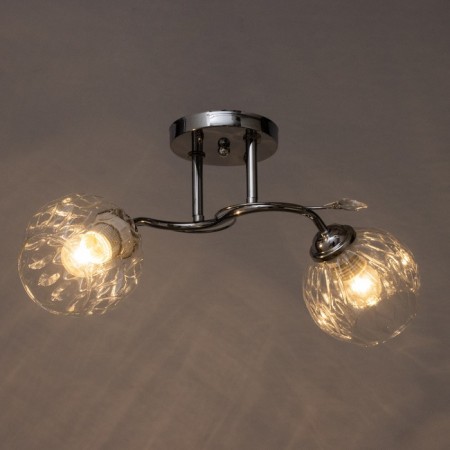 Closure ceiling dera 2x40W E27 chrome 46x19x22 cm-2