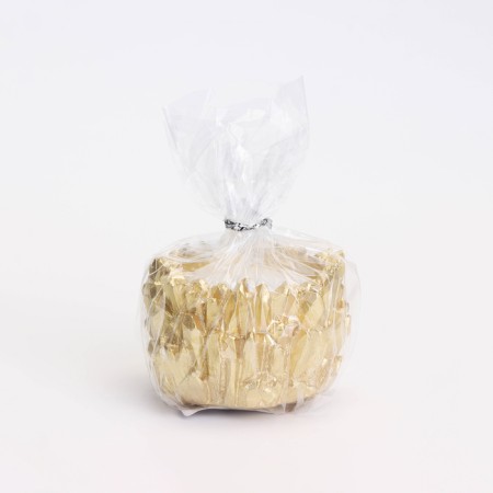 Candle "Crystals" in a candlestick of gypsum, 6x4cm, gold-3