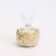 Candle "Crystals" in a candlestick of gypsum, 6x4cm, gold