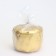 Candle "Marble" in a candlestick of gypsum with a lid, 8.5x6cm, gold