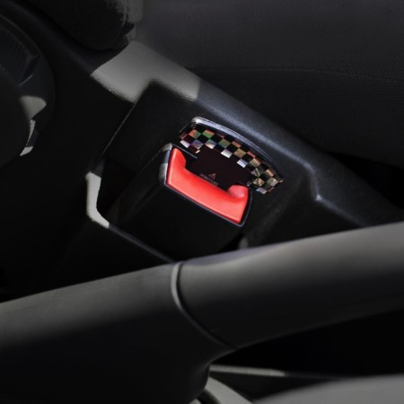 Safety belt, metal, black and white-1