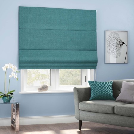Roman curtain "Wander", size 160x175 cm, turquoise color