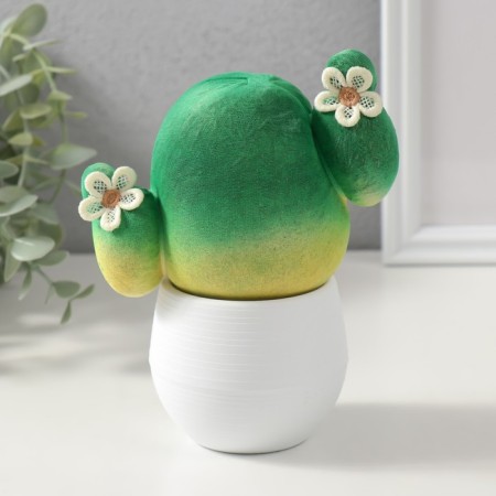 Growing gift Eco -Zhizhivchik "Cactus in a pot" White