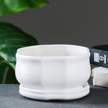 Pot "Lily" white, 0 85 l/ 8.5x15 cm