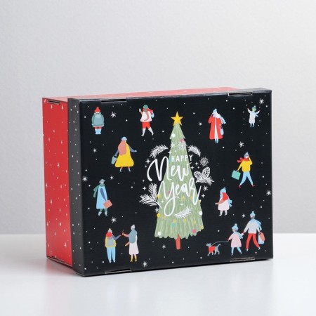 Happy New Year folding box, 31.2 x 25.6 x 16.1 cm, New Year-2