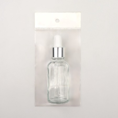 A bottle for storage, with a pipette, 30 ml, silver/white color-5