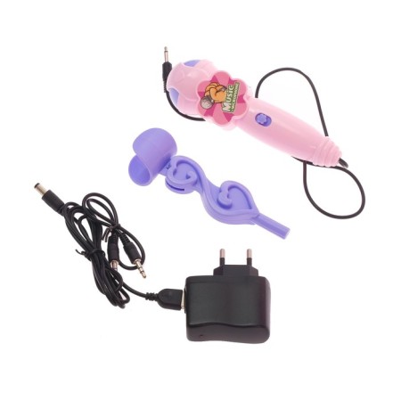 Piano "Pink Dream" with a microphone and a chair, light and sound effects-4