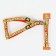 The “Bones and Paws” set of a reflective, leash 120 x 1.5 cm, OG 36-52 cm, red