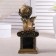 Table fireplace watches "Angel with a teddy bear", color gold, h = 25.5 cm, mix