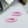 Invisibility for hair "Adeli" (set 2 pcs) matte oval, 5 cm, pink