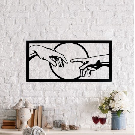 Metal panel "hand to hand" 60x30 cm