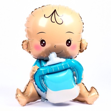 Foil ball 36 “Smiling baby with a nipple. Boy”, under the air-1