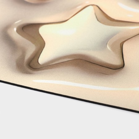 House rug of the share "Stars 3D", 38 × 58 cm, beige color-3