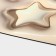 House rug of the share "Stars 3D", 38 × 58 cm, beige color
