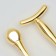 Massagers for the face and neckline, set - 2 pcs, golden color