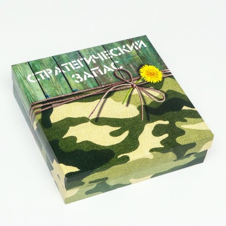 The box is folding, "strategic stock" 23 x 23 x 6.5 cm-2