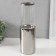 Ceramics candlestick, glass for 1 candle "chrome" d = 7.5 cm silver 9.2x9.2x29.5 cm