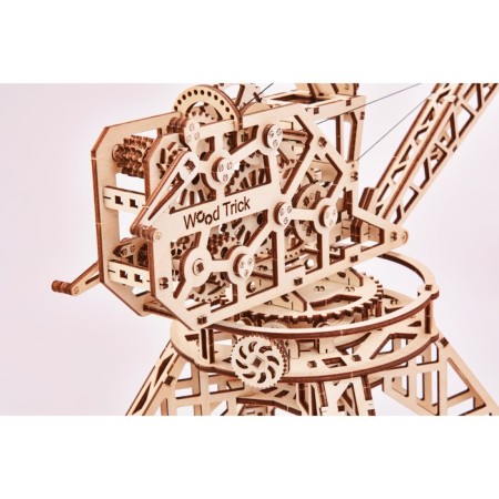 Mechanical 3D puzzle made of wood, Wood Trick, crane