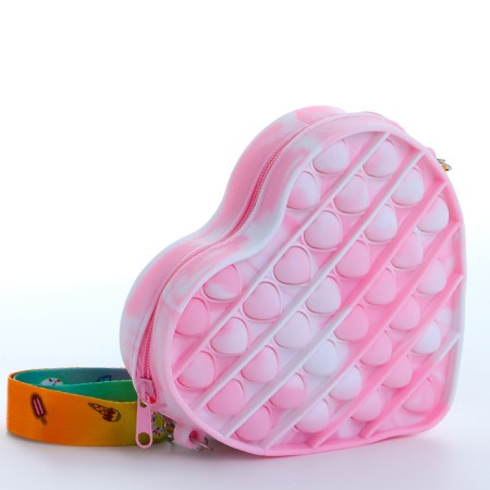 Bag's bag with a zipper "chosen", pink color