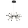 Suspended chandelier Mantra Adn, Led, 4580lm, 3000k, 350 mm, black color