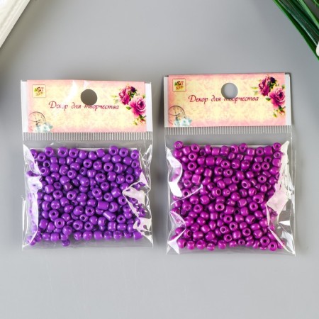 Round beads 6/0 "Fiolet Neon" 20 g-3