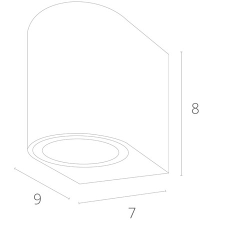 Facade lamp Arte Lamp Compass A3102al-1wh, GU10, 35 W, 7x9x8 cm, white-3