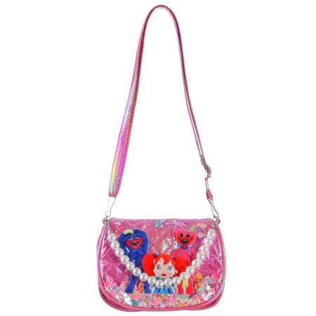 Children's bag on the valve, 6x12x16 cm, adjustable belt, pink mix-1