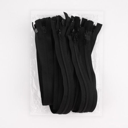 Lightning "Spiral", No. 7, 2 runners, connective, automatic locks, 100 cm, black color-2