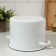 Cylindrical pan, 3.5 l, enameled cover, induction, white color