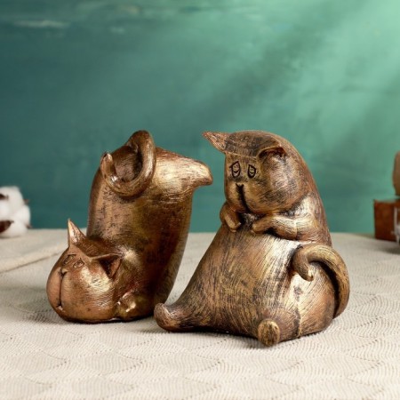 Holder-stand for the books "Two cats" set, bronze, 15cm-4