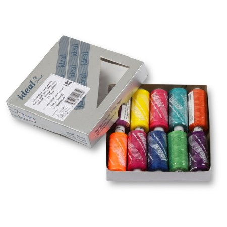 A set of household threads IDEAL 40/2, length 366 m, assorted color (neon), 10 pcs in units-2