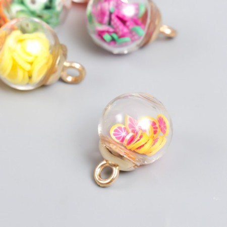 Suspension for creativity glass, plastic "Fruit in the ball" set 10 pcs 2x1.8 cm-1