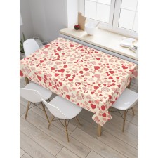 The tablecloth “Various hearts”, rectangular, oxford, size 145x180 cm