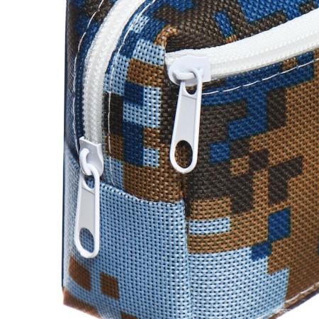 School Penal on the zipper Calligrata "Millitari", 2 departments, blue-3