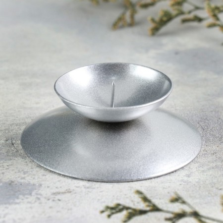 Gadal N "Gadal N" metal per candle, 7.3x3 cm, silver-1