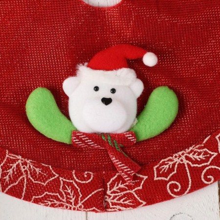 A clearing under the Christmas tree "Bear in the stars" D-34 cm, red-2