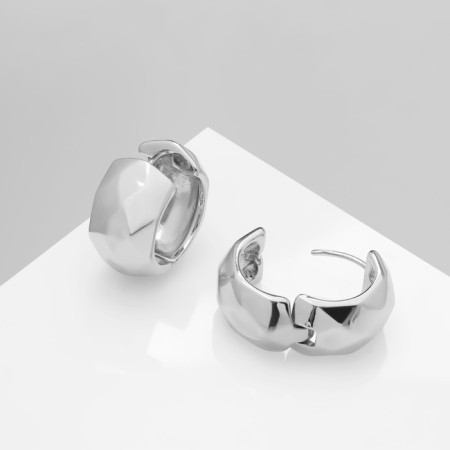 Earrings “Chord” ornament, silver color-3