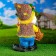 Garden figure "Dwarf with a basket of apples" 24x37cm