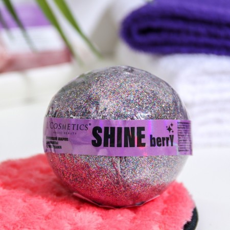 Bombing for baths with sparkles "Shine Berry", 120 g-2
