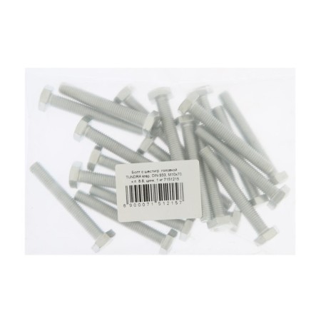 Bolt "Tundra Krep", with a hexagonal head, galvanized, Din933, M10x70 mm, 1 kg-3