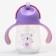 Children's chipper with silicone tube "Koala", 250 ml., With handles, purple color