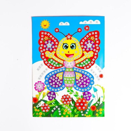 Mosaic Stylenaya "Funny butterfly" sparkles, rhinestones-1