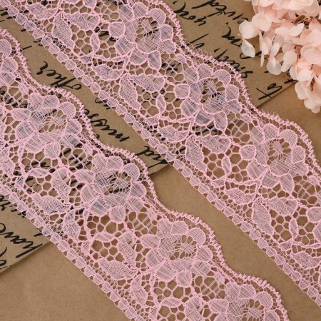Capricon lace, 60 mm × 10 ± 1 m, pink color-1