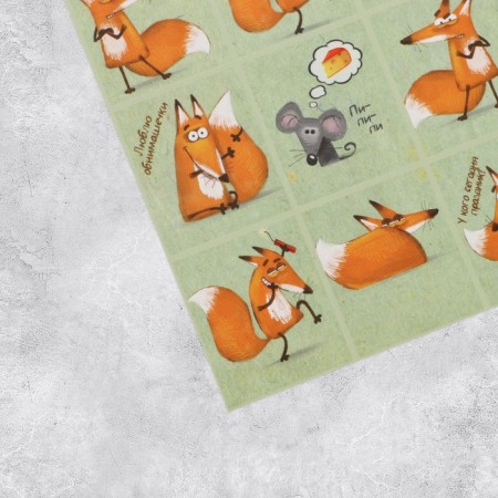 Stickers "Foxes", 11 × 15.5 cm-1
