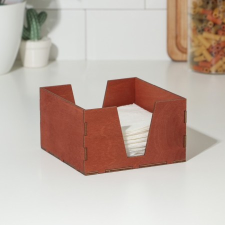 Napotnik wooden shade, 13.5 × 13.5 × 8 cm, mokko color