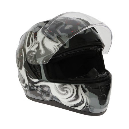 The helmet integral with two visors, size M (57-58), BLD-M67E model, black and gray-3