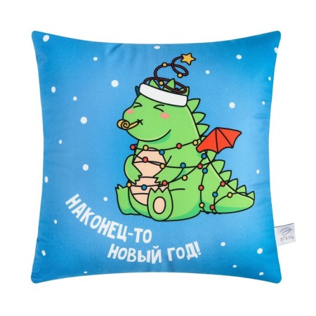 Pillow Ethel "New Year" 40x40 cm, 100% p/e, velor