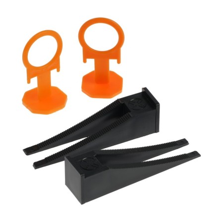 LOM tile leveling system, clamping ring 1.5 mm + wedge (40 + 40 pcs.), Package